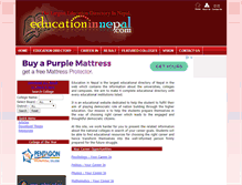 Tablet Screenshot of educationinnepal.com